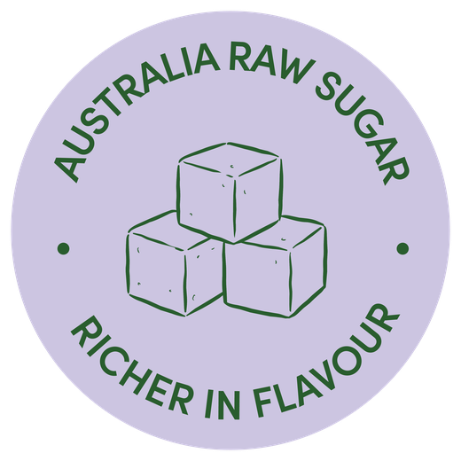 Made with Australian raw sugar