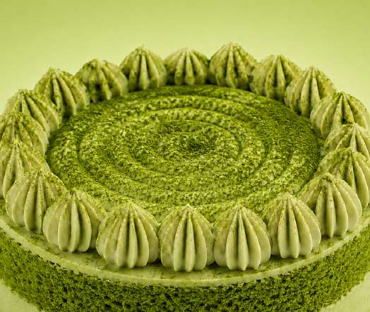 Layered matcha cake