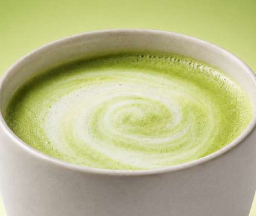 Hot matcha latte